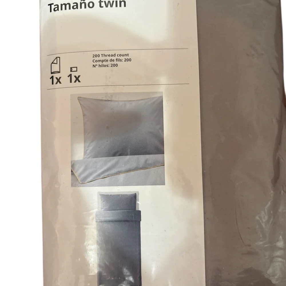 IKEA KUNGSBLOMMA Twin Size Duvet Cover & Queen Size Pillow Sham - Picture 4 of 5